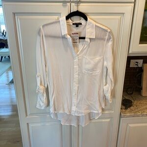 Velvet Heart White Button-Up Blouse